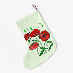 Poppies Weihnachts-Strumpf Blume Kleiner Weihnachtsstrumpf