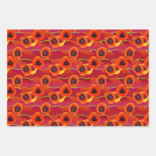 Poppies werden sie schlafen lassen geschenkpapier set