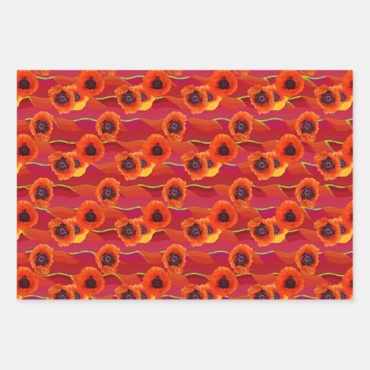 Poppies werden sie schlafen lassen geschenkpapier set (Vorderseite)