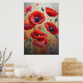 Poppies Wildblumen Wall Art Living Room Dekoration (Küche)
