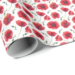 Poppies Wrapping Paper Geschenkpapier