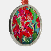 Poppies Year Ornament Aus Metall (Rechts)