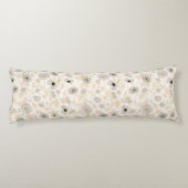 Poppies Yellow Gold Gray Blue Seitenschläferkissen (Rückseite)