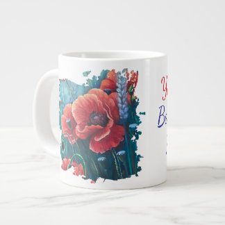 poppies you're the best part of my life Jumbo-Tasse