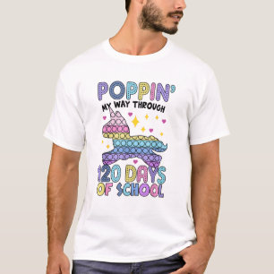 Poppin '120 Schultage-Einhorn Pop It Happy 12 T-Shirt