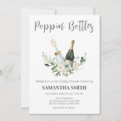 Poppin' Babyflaschen Babydusche Einladung (Vorderseite)