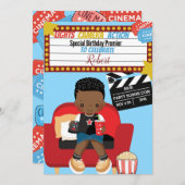 Poppin Birthday Einladungskarte (Vorne/Hinten)