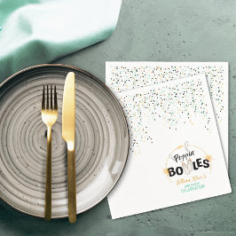 Poppin' Bottles Baby Shower Serviette