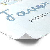 Poppin Flaschen Boy Baby Shower Favorit Schild (Ecke)