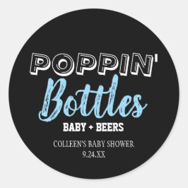 Poppin Flaschen Boy Baby Shower Stickers
