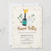 Poppin Flaschen Gender Neutral Coed Baby Dusche Einladung (Vorderseite)