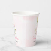 Poppin Flaschen Girl Baby Dusche Pink Papier Pappbecher (Rechts)
