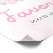 Poppin Flaschen Girl Baby Shower Favorit Schild (Ecke)