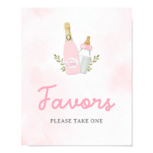 Poppin Flaschen Girl Baby Shower Favorit Schild