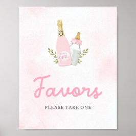 Poppin Flaschen Girl Baby Shower Favorit Schild