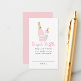 Poppin Flaschen Girl Pink Babydusche Windel Begleitkarte