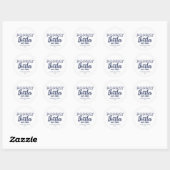 Poppin Flaschen Navy Blue Baby Shower Stickers (Blatt)