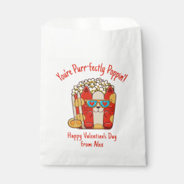 Poppin' Funny Cat Popcorn Valentine Geschenktütchen