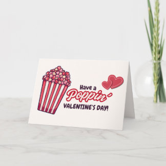 Poppin Funny Valentine's Day Holiday Card Feiertagskarte