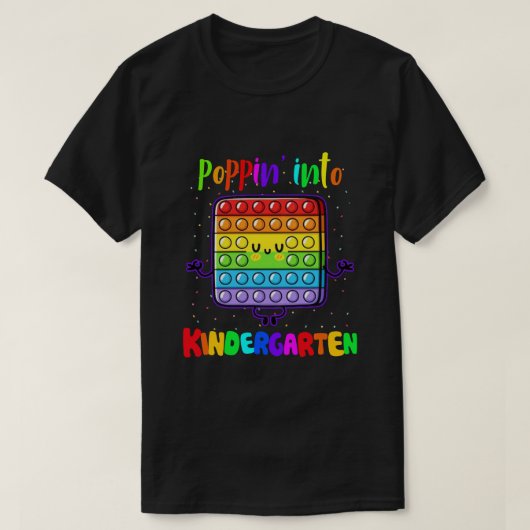 Poppin' in Kindergarten Funny Sensory Fidget Toy T-Shirt (Design vorne)
