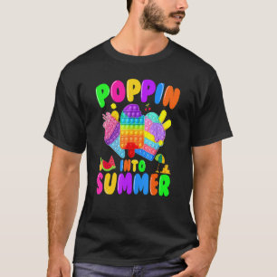Poppin Into Summer Cream Letzter Schultag Lehrer T-Shirt