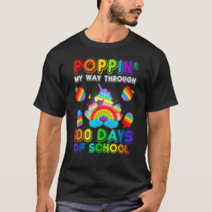 Poppin mein Weg durch 100 Tage 100. Schultag T-Shirt