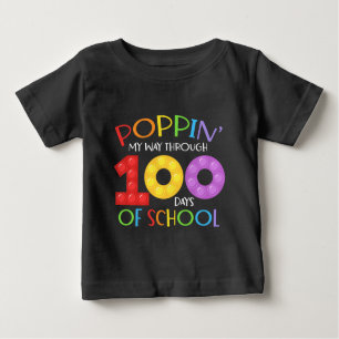 Poppin meinen Weg durch 100 Schultage Baby T-shirt