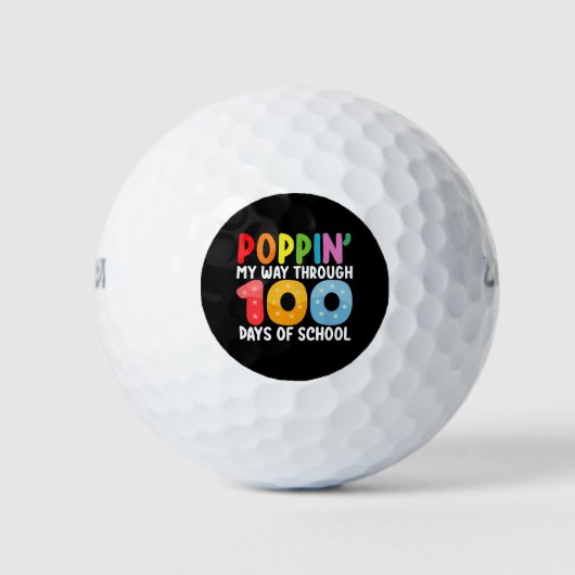 Poppin meinen Weg durch 100 Schultage Golfball (Vorderseite)