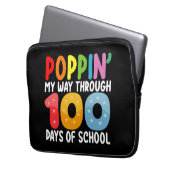 Poppin meinen Weg durch 100 Schultage Laptopschutzhülle (Vorderseite Links)