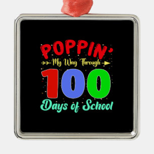 Poppin meinen Weg durch 100 Schultage Ornament Aus Metall