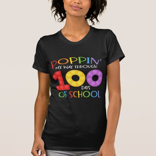 Poppin meinen Weg durch 100 Schultage T-Shirt (Vorderseite)