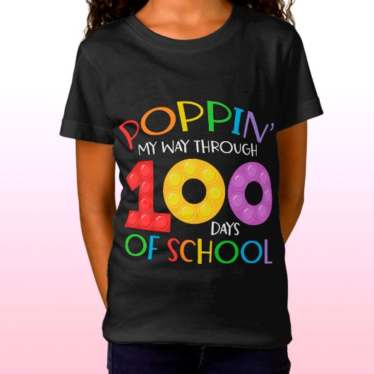 Poppin meinen Weg durch 100 Schultage T-Shirt