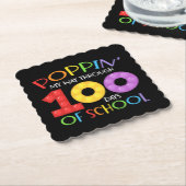 Poppin meinen Weg durch 100 Schultage Untersetzer (angewinkelt)