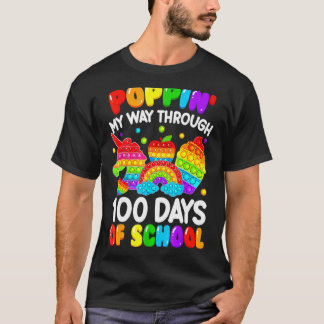 Poppin' meinen Weg durch 100 Tage der Schule 100.  T-Shirt