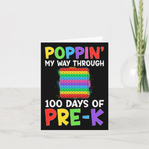 Poppin meinen Weg durch 100 Tage der Schule Pre-k Karte