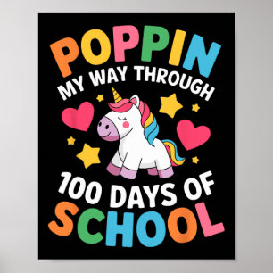 Poppin meinen Weg durch 100 Tage Schulfreude für Poster