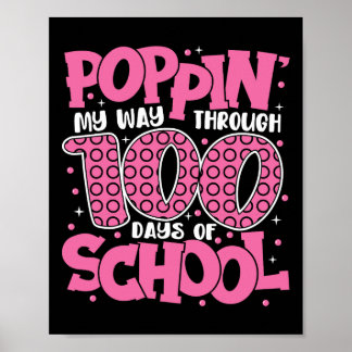 Poppin meinen Weg durch 100 Tage Schulkinder 100 t Poster