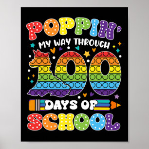 Poppin meinen Weg durch 100 Tage Schulkinder 100 t Poster
