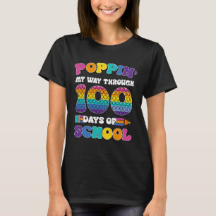 Poppin meinen Weg durch 100 Tage Schulkinder 100 t T-Shirt