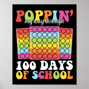 Poppin meinen Weg durch 100 Tage Schulkinderlehrer Poster