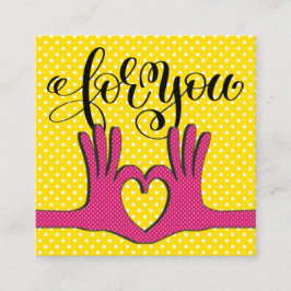 Poppin' Polka Dots Umschließungskarten Quadratische Visitenkarte