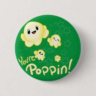 Poppin Popcorn Button