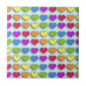 Poppin Retro Hearts Fliese (Vorderseite)