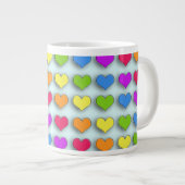 Poppin Retro Hearts Jumbo-Tasse (Vorderseite Rechts)