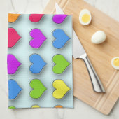 Poppin Retro Hearts Küchentuch (Viertel Falte)