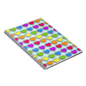 Poppin Retro Hearts Notizblock (Rechte Seite)