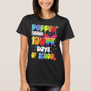 Poppin Trough 100 Days of School Schmetterling Fid T-Shirt