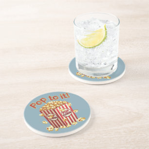 Poppin' with Style - "Pop dazu!" Getränkeuntersetzer