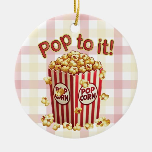 Poppin' with Style - "Pop dazu!" Keramik Ornament (Vorne)