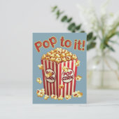 Poppin' with Style - "Pop dazu!" Postkarte (Stehend Vorderseite)